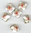 6 11mm White Cloisonné Flat Diamonds